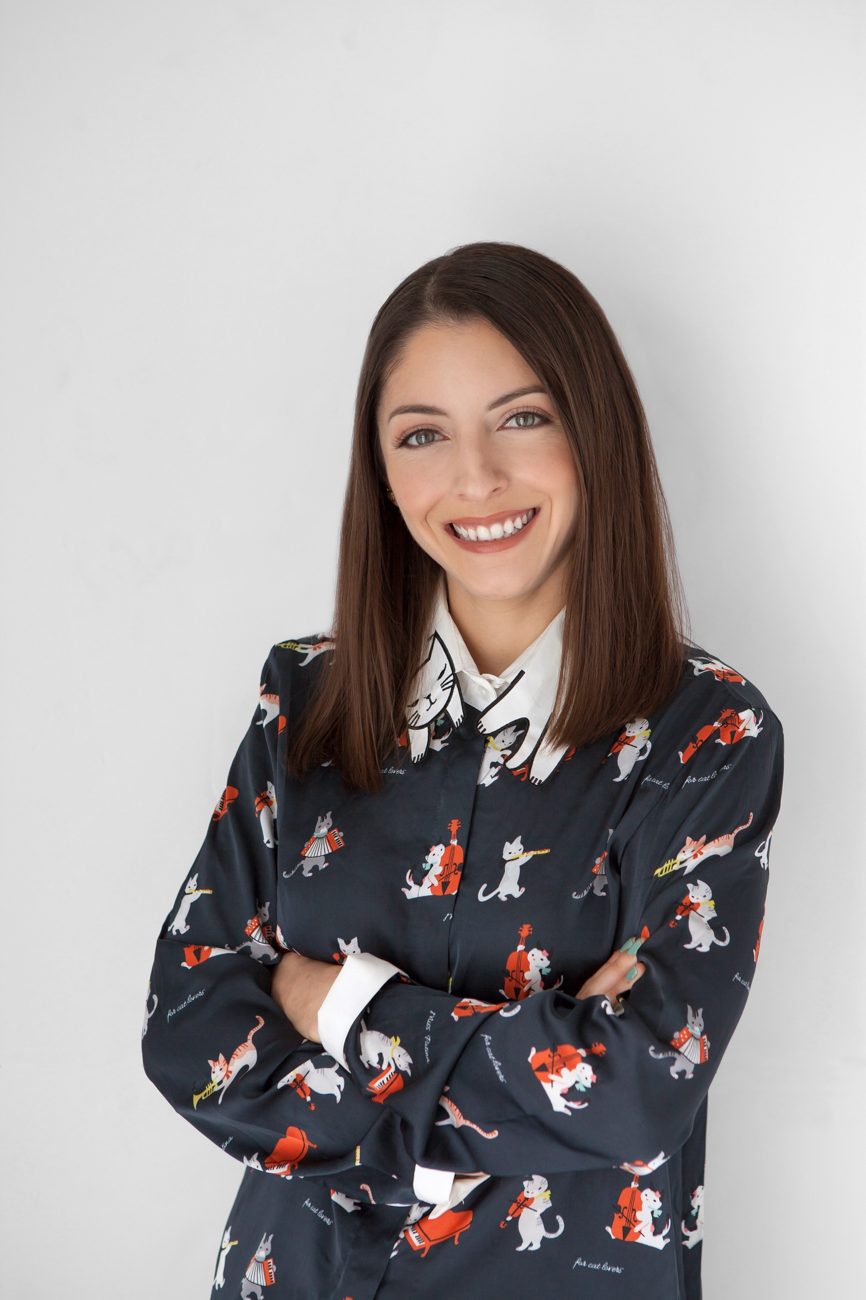 Elizabeth Gallardo, founder of Purrfect Sound, smiling